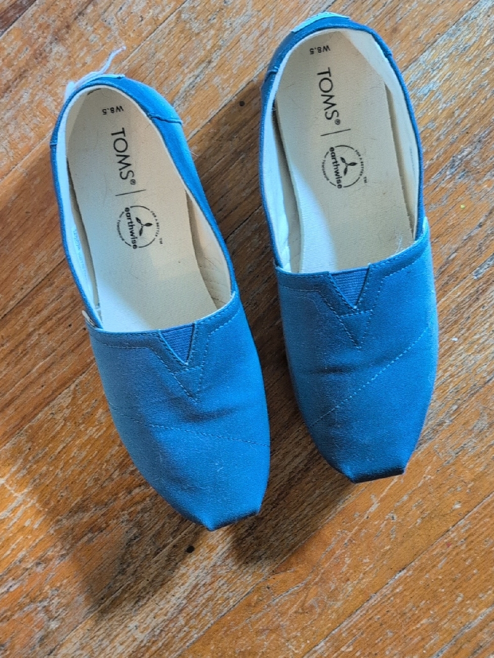 TOMS Women's Slip-On Canvas Moccasins in Teal